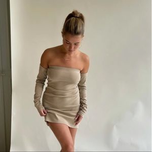 Djerf Avenue Tube Dress *SLEEVES ONLY* Nougat